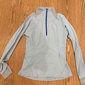 Lululemon half zip in light blue